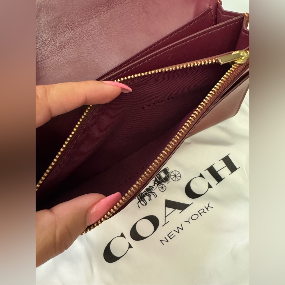 RareCoach Callie Foldover Chain Clutch In Signature Canvas With Rexy By Guang Yu - Picture 9 of 12